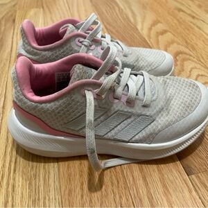 Adidas girls Pink and Gray Sneakers